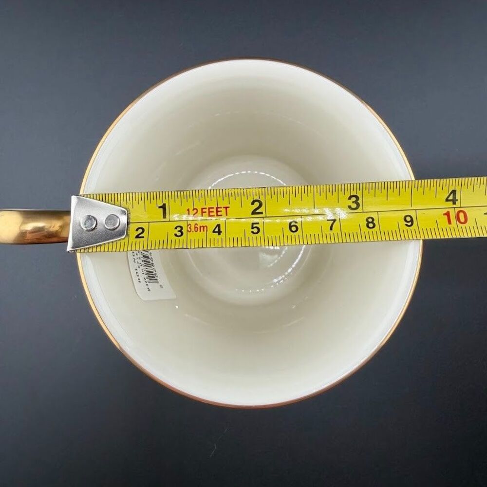 Lenox Holiday Nouveau Gold Mug, Holly Berry Plaid Ribbon, New with Tags - Picture 9 of 9